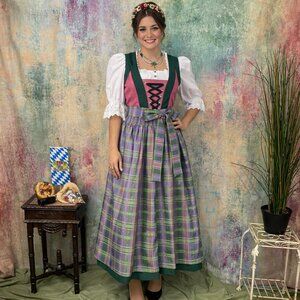 NWT📌Original traditional high-quality Bavarian Dirndl with Apron & Blouse
